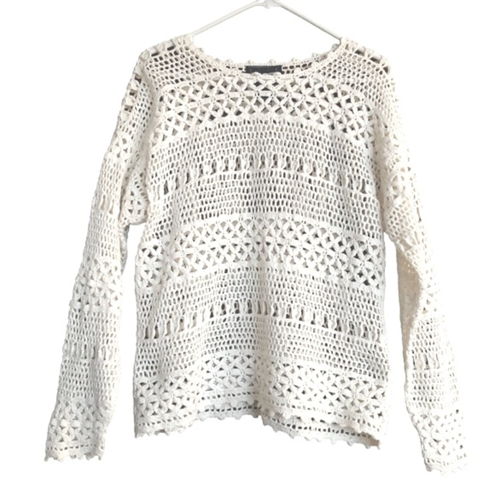 Vintage Best American Clothing Co. Crochet Pullover Sweater Size Large